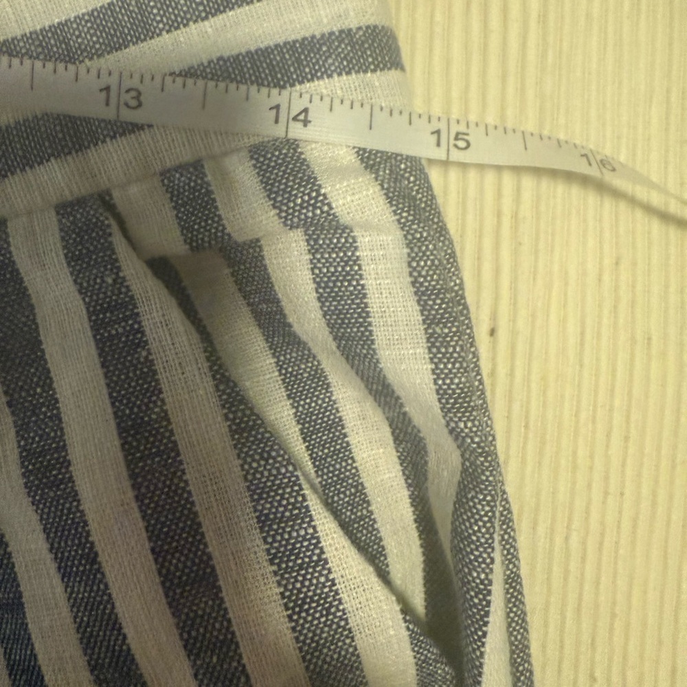 Aqua Striped Wide Leg Pants in Blue and White - Picture 8 of 10